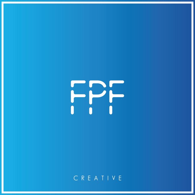 FPF Premium Vector último diseño de logotipo Diseño creativo de logotipo Ilustración vectorial Logotipo mínimo Monograma