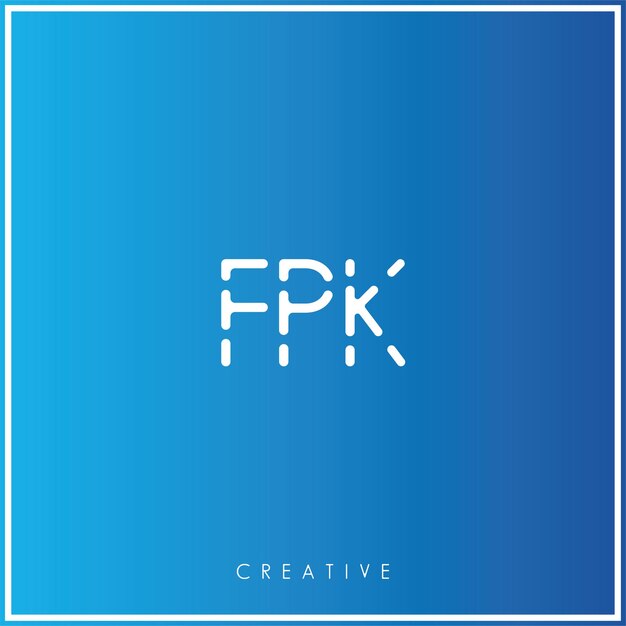 FPK Premium Vector último diseño de logotipo Diseño creativo de logotipo Ilustración vectorial Logotipo mínimo Monograma