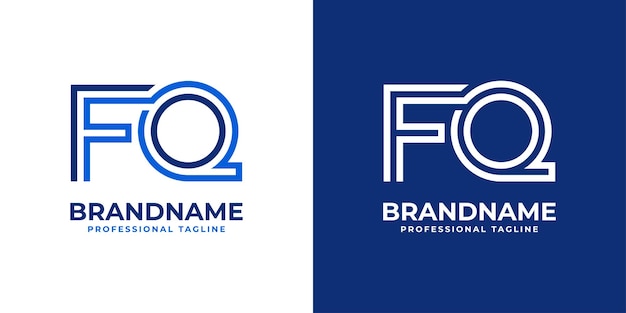 FQ Line Monogram Logotipo adecuado para cualquier negocio con las iniciales FQ o QF