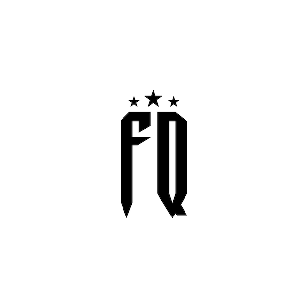 FQ monograma logotipo diseño carta texto nombre símbolo monocromo logotipo alfabeto carácter simple logotipo
