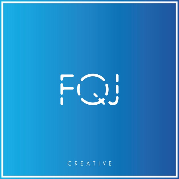 FQJ Premium Vector último diseño de logotipo Diseño creativo de logotipo Ilustración vectorial Logotipo mínimo Monograma