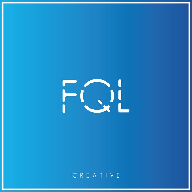 FQL Premium Vector último diseño de logotipo Diseño creativo de logotipo Ilustración vectorial Logotipo mínimo Monograma