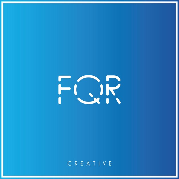 FQR Premium Vector último diseño de logotipo Diseño creativo de logotipo Ilustración vectorial Logotipo mínimo Monograma