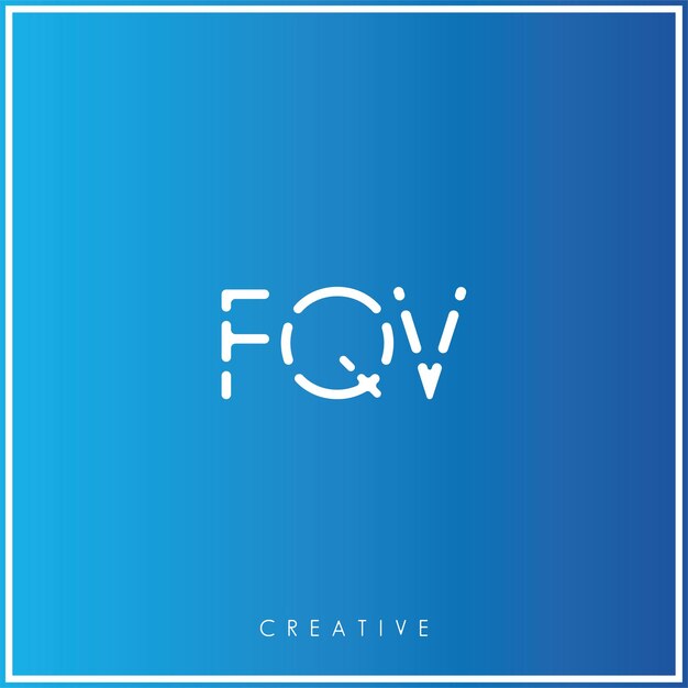FQV Premium Vector último diseño de logotipo Diseño creativo de logotipo Ilustración vectorial Logotipo mínimo Monograma