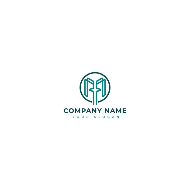 Fr Diseño de vector de logotipo de firma inicial