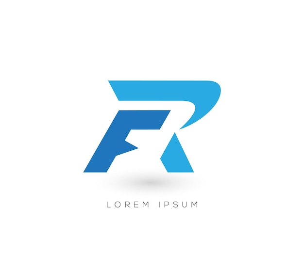 FR Lettermark Logo in Blue