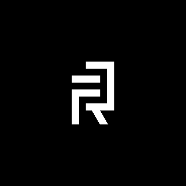 FR Vector inicial Diseño de logotipo simple