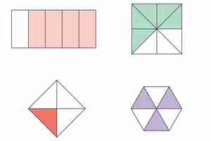 Vector fracción para niños