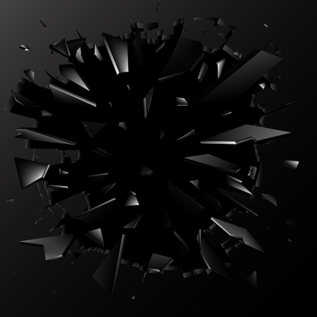 Fragmentos de vidrio roto. Explosión abstracta. antecedentes
