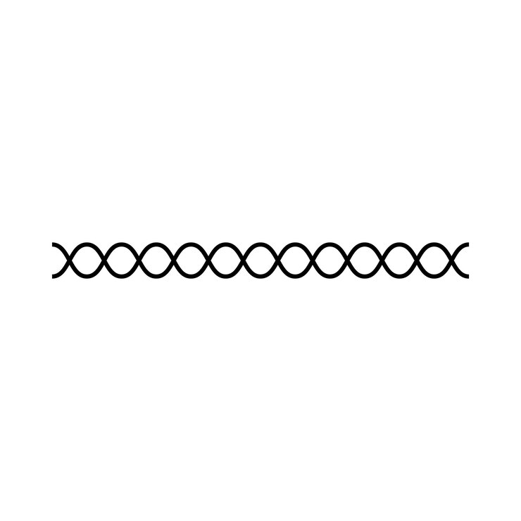 Vector frame de borde divisor de línea ondulada elemento de forma geométrica horizontal zigzag patrón sin costuras ilustración del contorno del trazo