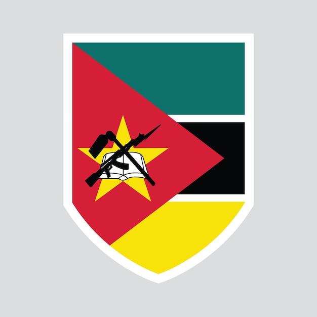 Frame en forma de escudo de la bandera de Mozambique