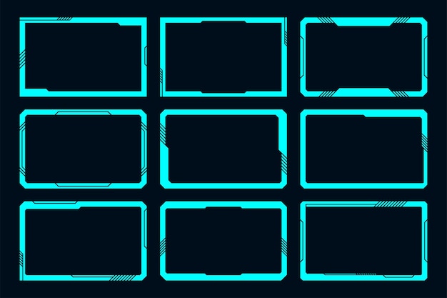 Frame HUD forma cuadrada elemento de diseño de interfaz futurista