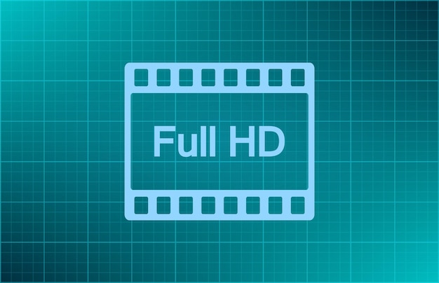 Frame de película símbolo de película Ilustración vectorial en fondo azul Eps 10