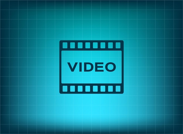 Frame de película símbolo de película Ilustración vectorial en fondo azul Eps 10