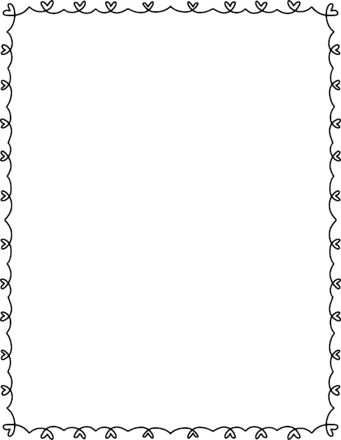 Frame rectangular de dibujo a mano con línea de bordado creativo