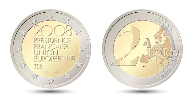 Francia. Moneda de 2 euros. Presidencia francesa del Consejo de la Unión Europea.