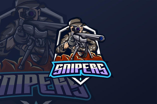 Francotiradores - Plantilla de logotipo de Esport