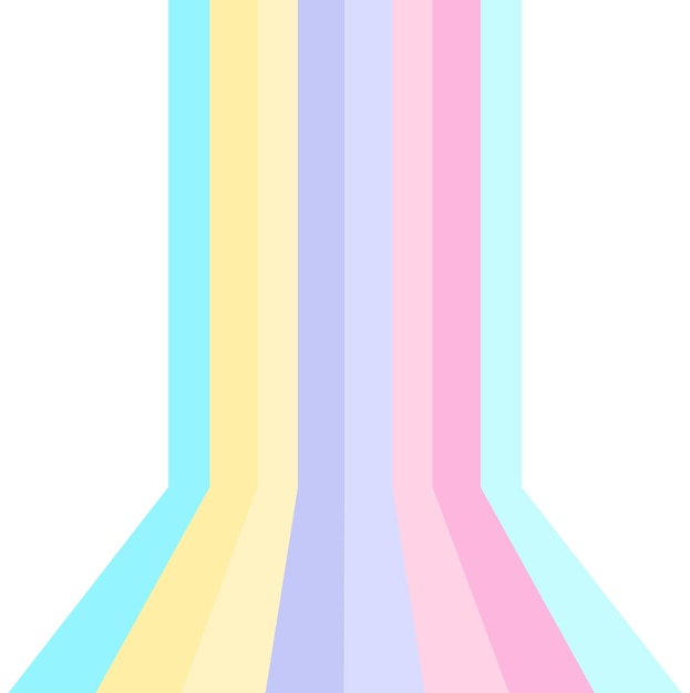 una franja de color arco iris se muestra en un fondo blanco
