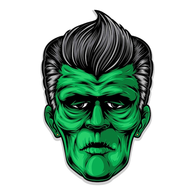 Frankenstein rockabilly peinado ilustraciones