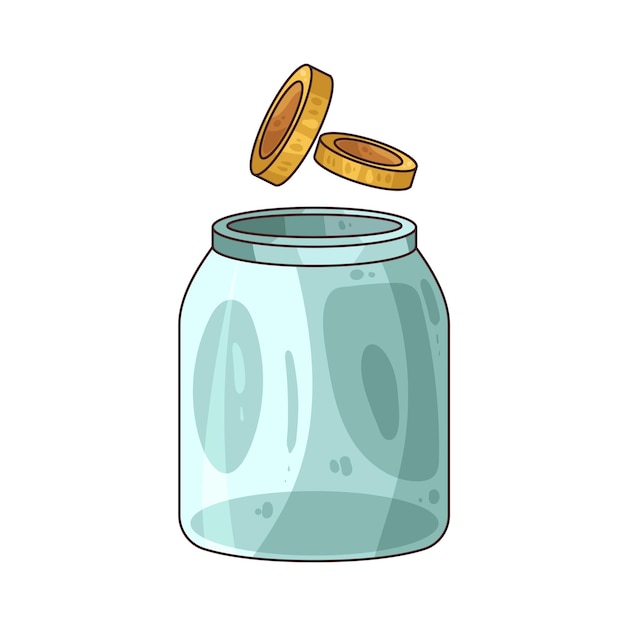 frasco de monedas