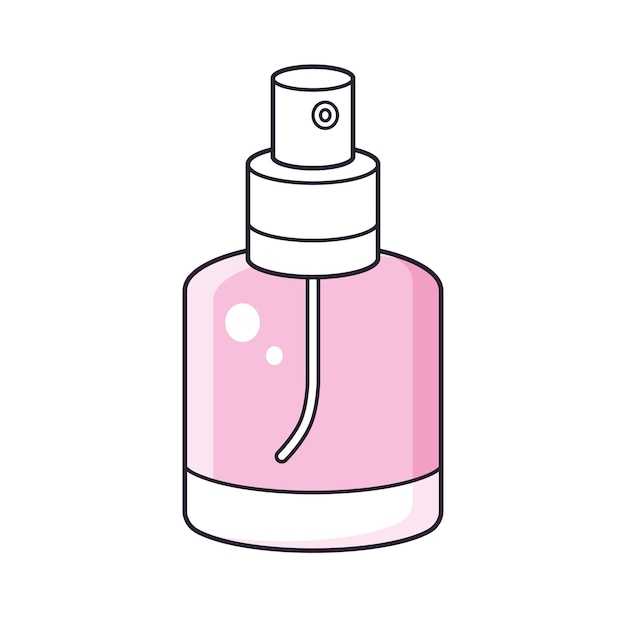 Frasco de perfume rosa