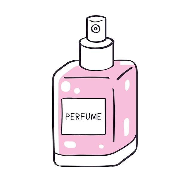 Frasco de perfume rosa