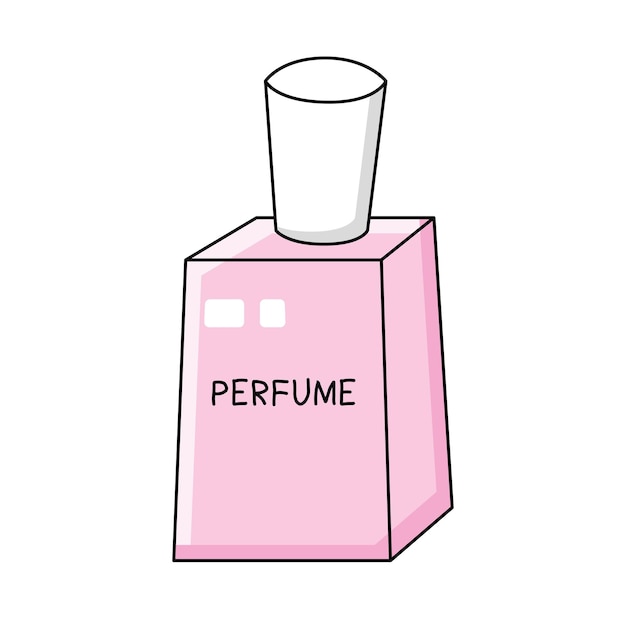 Frasco de perfume rosa