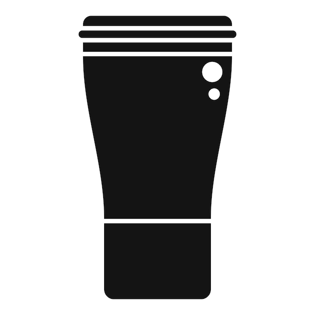 Frasco termo taza icono simple vector taza de café reciclaje de viaje