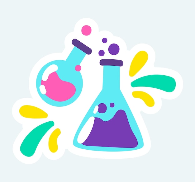 Frascos químicos para pruebas de laboratorio Ciencia y educación