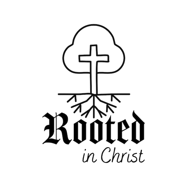 Frase bíblica tipografía cristiana para el estandarte