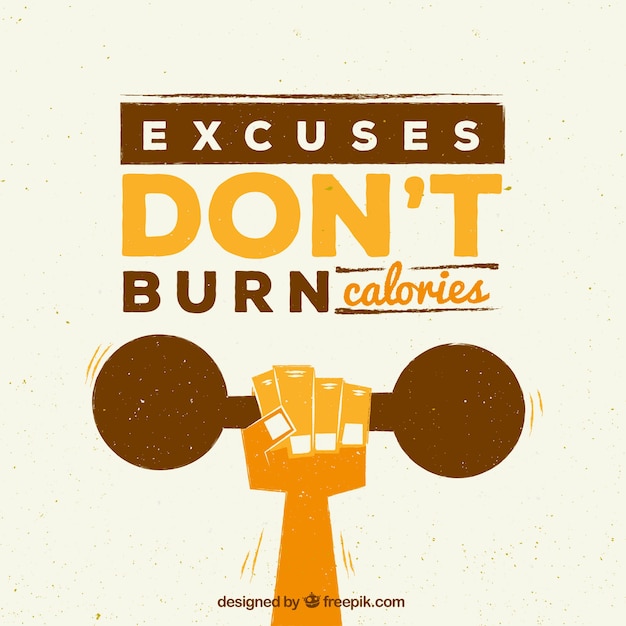 Vector frase fitness inspiradora