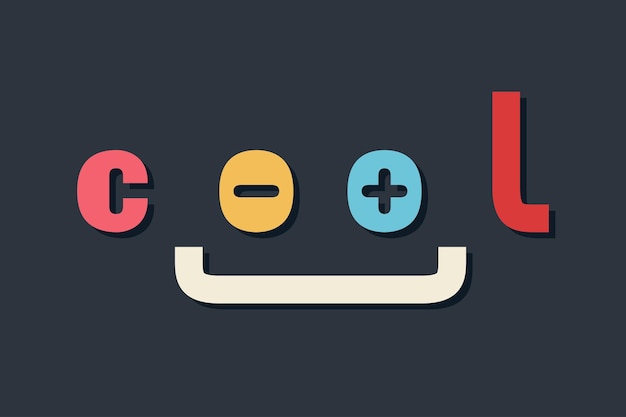Frase genial escrita a mano con una fuente minimalista, decorada con letras de colores. Cara divertida de las letras. Concepto creativo para estampado, textil, sudadera, camiseta, bolsos, logo. Composición de texto moderna. Vector