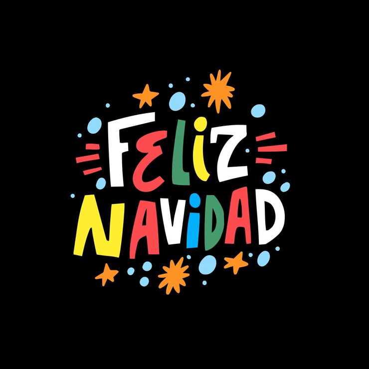 Vector frase de letras coloridas de tipografía moderna feliz navidad.