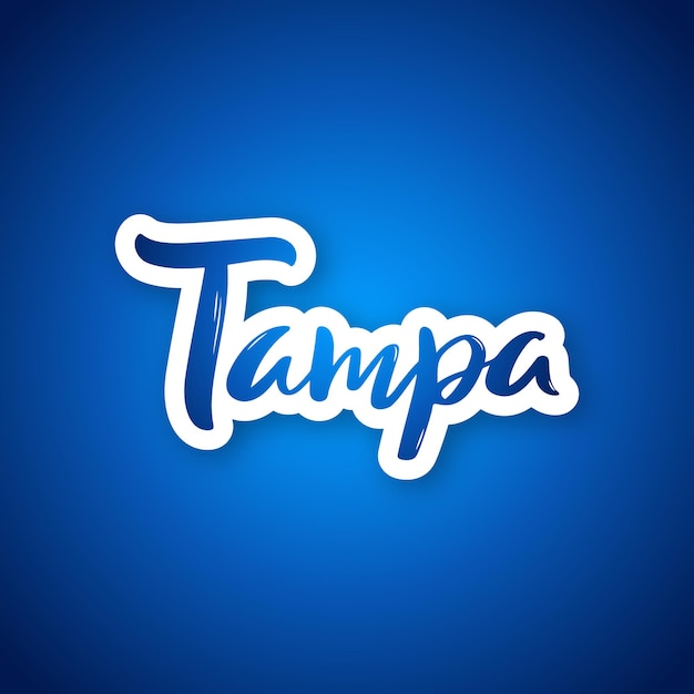 Frase de letras dibujadas a mano de Tampa Pegatina