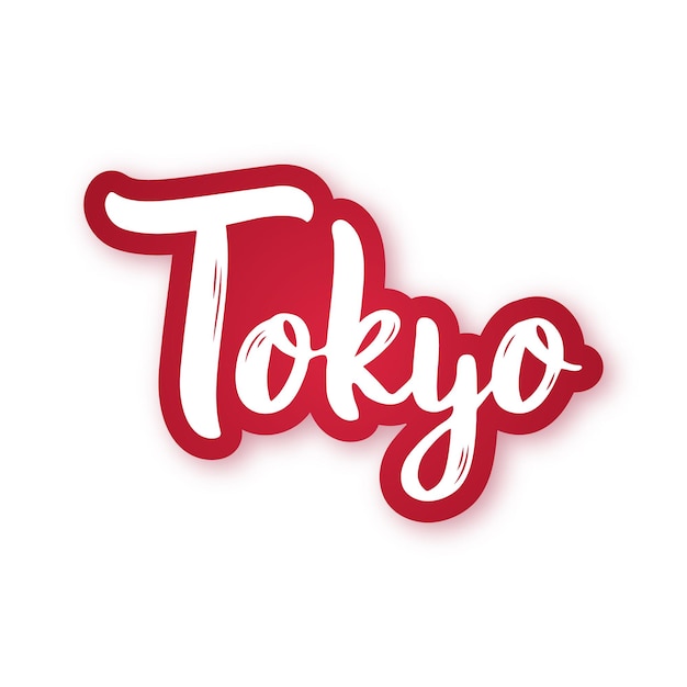 Frase de letras dibujadas a mano de Tokio