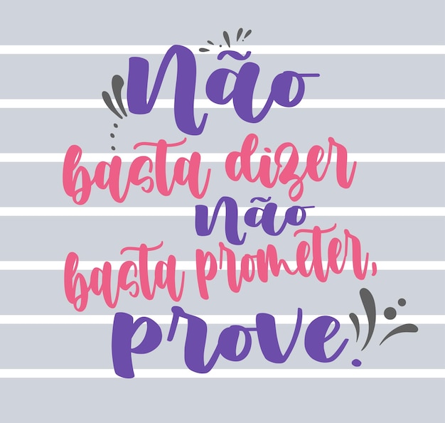 Vector frase motivacional em português brasileiro