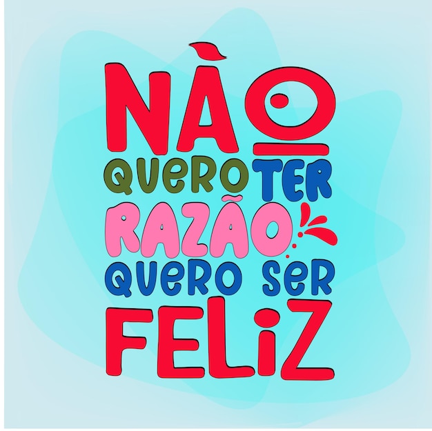 Vector frase motivacional de simples edição em português brasileiro