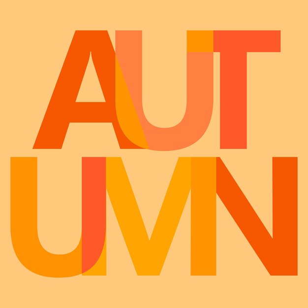 Frase de otoño colorida en un fondo amarillo Ilustración vectorial