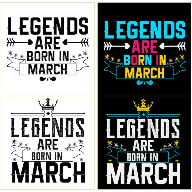 Frase popular Las leyendas nacen en marzo, las leyendas nacen citan diseños de camisetas