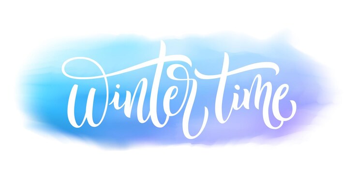 Vector frase de vacaciones de inscripción de letras manuscritas en blanco y negro de invierno, banner de tipografía con script de pincel, ilustración de vector de caligrafía. eps10