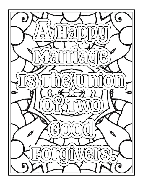 Frases de boda para colorear para Kdp Coloring Pages