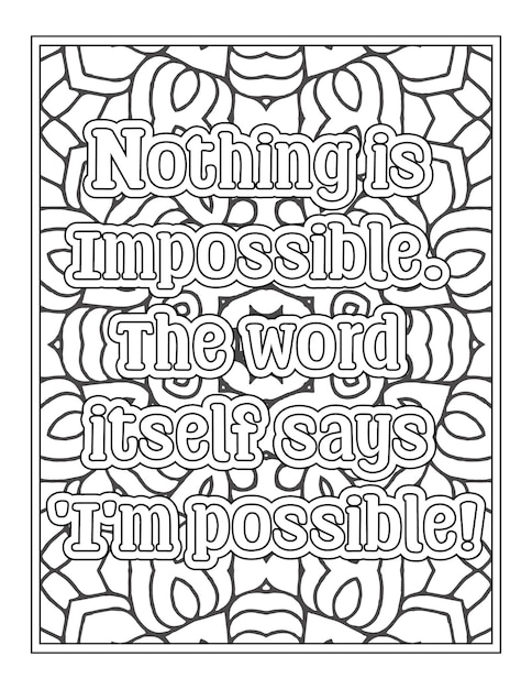 Frases Inspiradoras Para Colorear Para Kdp Coloring Pages