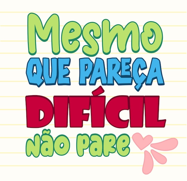 Frases motivacionales de edición sencilla en portugués brasileño