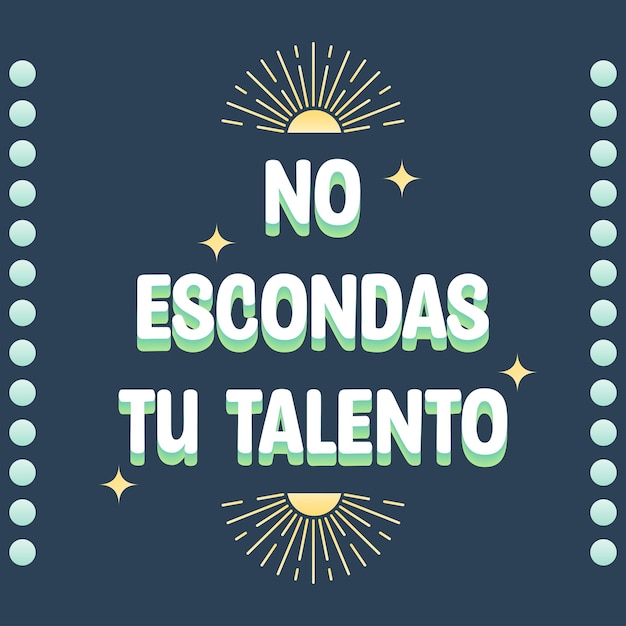 Vector frases motivacionales en español