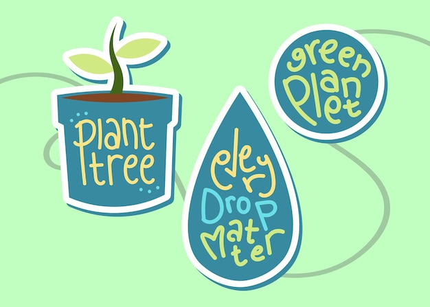 Vector freepik_ai_día de la tierra agua y plantas