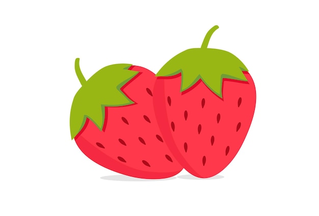 Fresa aislada sobre fondo blanco Fresa roja madura Ilustración vectorial