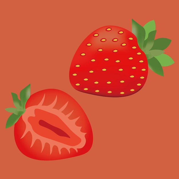 fresa fruta baya icono vector ilustración símbolo