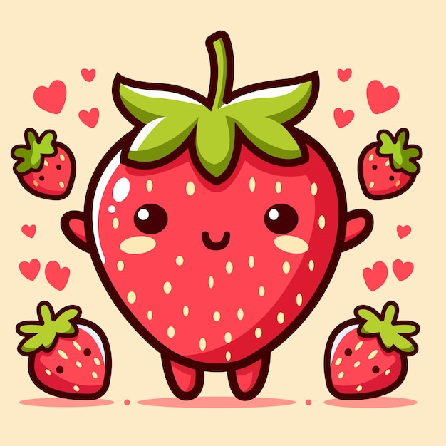 La fresa de Kawaii