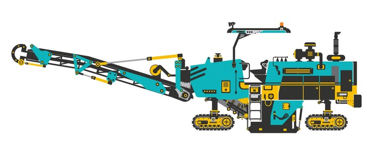 Fresadora de asfalto o vector de máquina de planificadores en frío