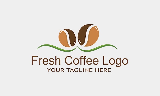 Fresh Coffee logo plantilla diseños concepto vector ilustración